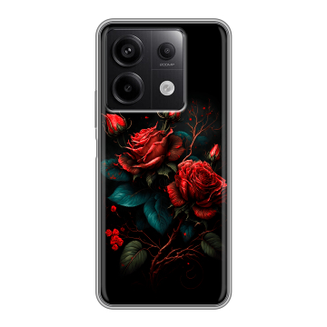 Силиконовый чехол на Xiaomi Redmi Note 13 5G с принтом Розы красные Силиконовый чехол на Xiaomi Redmi Note 13 5G с принтом Розы красные