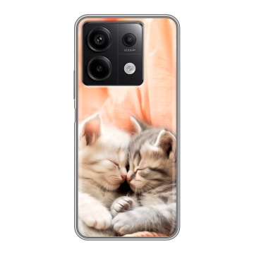 Силиконовый чехол на Xiaomi Redmi Note 13 5G с принтом Котята Силиконовый чехол на Xiaomi Redmi Note 13 5G с принтом Котята