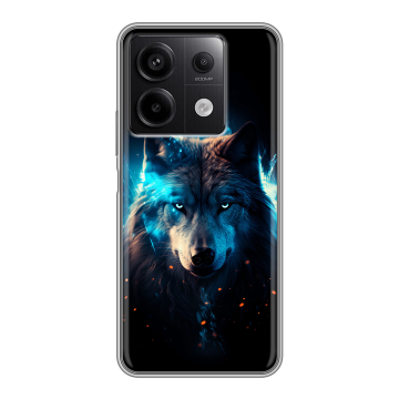 Силиконовый чехол на Xiaomi Redmi Note 13 5G с принтом Волк ночной Силиконовый чехол на Xiaomi Redmi Note 13 5G с принтом Волк ночной