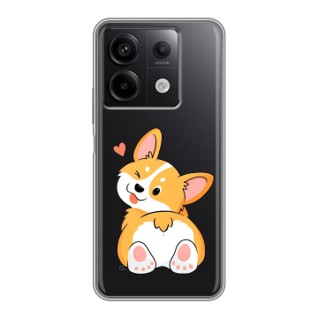 Силиконовый чехол на Xiaomi Redmi Note 13 5G с принтом Корги Силиконовый чехол на Xiaomi Redmi Note 13 5G с принтом Корги