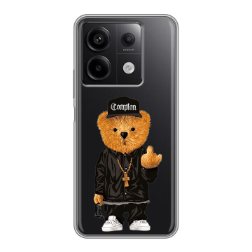 Силиконовый чехол на Xiaomi Redmi Note 13 5G с принтом Плюшевый медведь Силиконовый чехол на Xiaomi Redmi Note 13 5G с принтом Плюшевый медведь