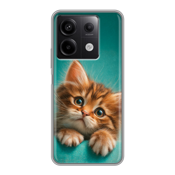 Силиконовый чехол на Xiaomi Redmi Note 13 5G с принтом котенок Силиконовый чехол на Xiaomi Redmi Note 13 5G с принтом котенок