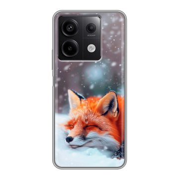 Силиконовый чехол на Xiaomi Redmi Note 13 5G с принтом лиса Силиконовый чехол на Xiaomi Redmi Note 13 5G с принтом лиса