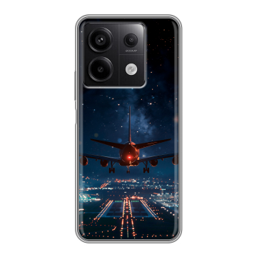 Силиконовый чехол на Xiaomi Redmi Note 13 5G с принтом самолет Силиконовый чехол на Xiaomi Redmi Note 13 5G с принтом самолет
