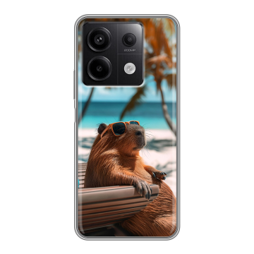 Силиконовый чехол на Xiaomi Redmi Note 13 5G с принтом Капибара Силиконовый чехол на Xiaomi Redmi Note 13 5G с принтом Капибара