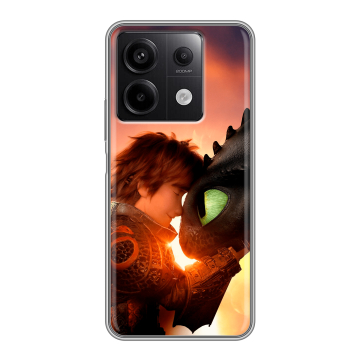 Силиконовый чехол на Xiaomi Redmi Note 13 5G с принтом Как приручить дракона Силиконовый чехол на Xiaomi Redmi Note 13 5G с принтом Как приручить дракона