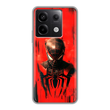 Силиконовый чехол на Xiaomi Redmi Note 13 5G с принтом человек паук spiderman Силиконовый чехол на Xiaomi Redmi Note 13 5G с принтом человек паук spiderman