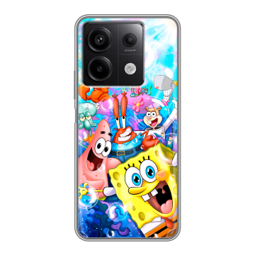 Силиконовый чехол на Xiaomi Redmi Note 13 5G с принтом спанчбоб спанч боб Силиконовый чехол на Xiaomi Redmi Note 13 5G с принтом спанчбоб спанч боб