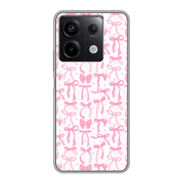 Силиконовый чехол на Xiaomi Redmi Note 13 5G с принтом Розовые бантики Силиконовый чехол на Xiaomi Redmi Note 13 5G с принтом Розовые бантики