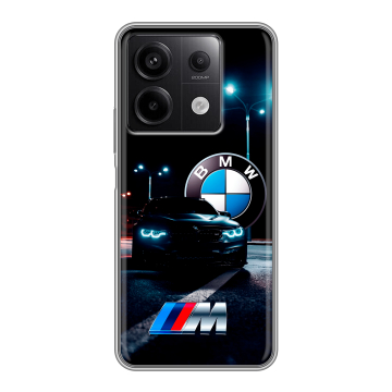 Силиконовый чехол на Xiaomi Redmi Note 13 5G с принтом БМВ BMW Силиконовый чехол на Xiaomi Redmi Note 13 5G с принтом БМВ BMW