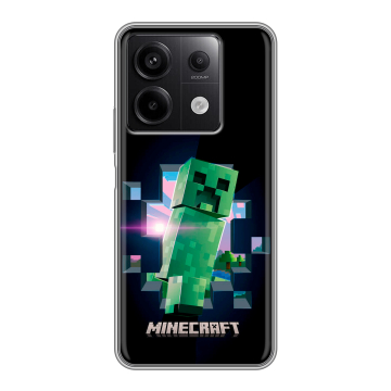 Силиконовый чехол на Xiaomi Redmi Note 13 5G с принтом Майнкрафт Minecraft Силиконовый чехол на Xiaomi Redmi Note 13 5G с принтом Майнкрафт Minecraft