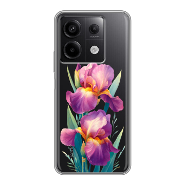 Силиконовый чехол на Xiaomi Redmi Note 13 5G с принтом Цветы орхидеи Силиконовый чехол на Xiaomi Redmi Note 13 5G с принтом Цветы орхидеи