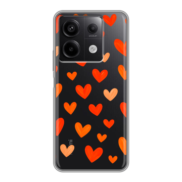 Силиконовый чехол на Xiaomi Redmi Note 13 5G с принтом Сердечки Силиконовый чехол на Xiaomi Redmi Note 13 5G с принтом Сердечки
