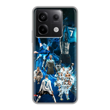 Силиконовый чехол на Xiaomi Redmi Note 13 5G с принтом Реал Роналдо Силиконовый чехол на Xiaomi Redmi Note 13 5G с принтом Реал Роналдо