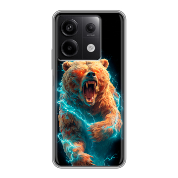 Силиконовый чехол на Xiaomi Redmi Note 13 5G с принтом Медведь Силиконовый чехол на Xiaomi Redmi Note 13 5G с принтом Медведь