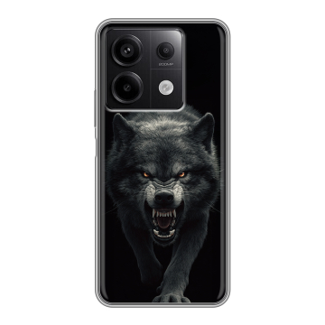 Силиконовый чехол на Xiaomi Redmi Note 13 5G с принтом Волк Силиконовый чехол на Xiaomi Redmi Note 13 5G с принтом Волк