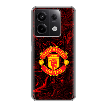 Силиконовый чехол на Xiaomi Redmi Note 13 5G с принтом Manchester United