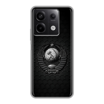 Силиконовый чехол на Xiaomi Redmi Note 13 5G с принтом Герб Флаг СССР Силиконовый чехол на Xiaomi Redmi Note 13 5G с принтом Герб Флаг СССР