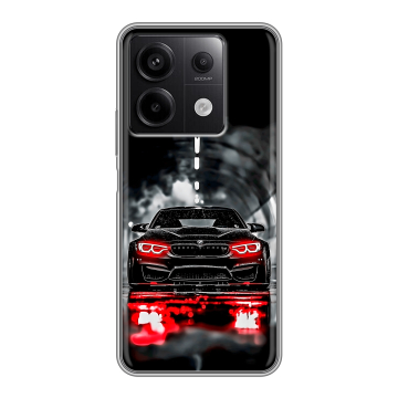 Силиконовый чехол на Xiaomi Redmi Note 13 5G с принтом BMW БМВ Силиконовый чехол на Xiaomi Redmi Note 13 5G с принтом BMW БМВ