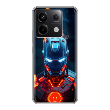 Силиконовый чехол на Xiaomi Redmi Note 13 5G с принтом IronMan Железный человек Силиконовый чехол на Xiaomi Redmi Note 13 5G с принтом IronMan Железный человек