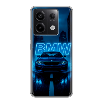 Силиконовый чехол на Xiaomi Redmi Note 13 5G с принтом BMW БМВ Силиконовый чехол на Xiaomi Redmi Note 13 5G с принтом BMW БМВ