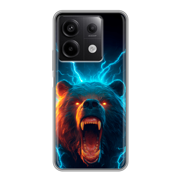 Силиконовый чехол на Xiaomi Redmi Note 13 5G с принтом Медведь