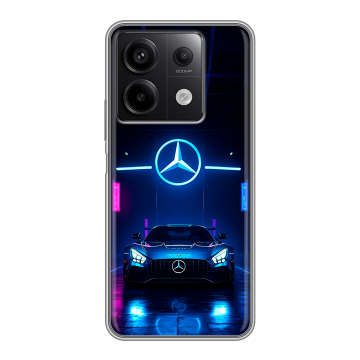 Силиконовый чехол на Xiaomi Redmi Note 13 5G с принтом Mercedes Мерседес Силиконовый чехол на Xiaomi Redmi Note 13 5G с принтом Mercedes Мерседес