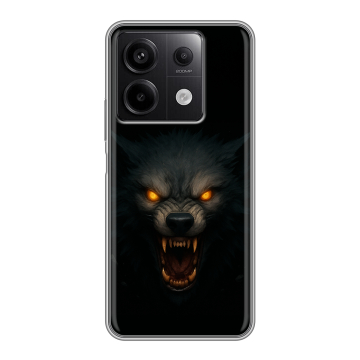 Силиконовый чехол на Xiaomi Redmi Note 13 5G с принтом Волк