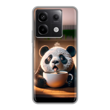 Силиконовый чехол на Xiaomi Redmi Note 13 5G с принтом смешная панда Силиконовый чехол на Xiaomi Redmi Note 13 5G с принтом смешная панда