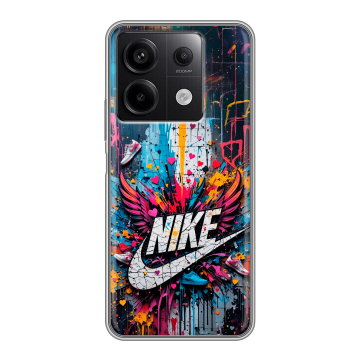 Силиконовый чехол на Xiaomi Redmi Note 13 5G с принтом Nike Найк Силиконовый чехол на Xiaomi Redmi Note 13 5G с принтом Nike Найк