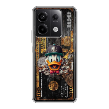 Силиконовый чехол на Xiaomi Redmi Note 13 5G с принтом Дональд Дак Доллар Силиконовый чехол на Xiaomi Redmi Note 13 5G с принтом Дональд Дак Доллар