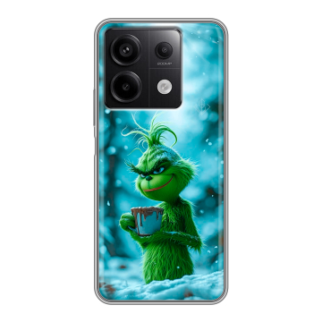 Силиконовый чехол на Xiaomi Redmi Note 13 5G с принтом Новый год гринч Силиконовый чехол на Xiaomi Redmi Note 13 5G с принтом Новый год гринч