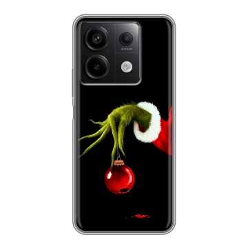 Силиконовый чехол на Xiaomi Redmi Note 13 5G с принтом Новый год Гринч Силиконовый чехол на Xiaomi Redmi Note 13 5G с принтом Новый год Гринч