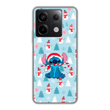 Силиконовый чехол на Xiaomi Redmi Note 13 5G с принтом Стич Новый год Силиконовый чехол на Xiaomi Redmi Note 13 5G с принтом Стич Новый год