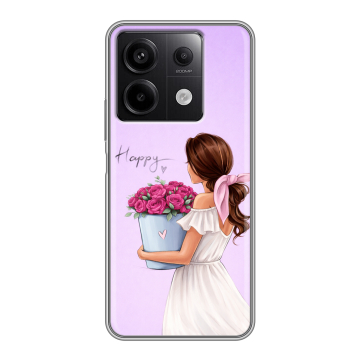 Силиконовый чехол на Xiaomi Redmi Note 13 5G с принтом женский Силиконовый чехол на Xiaomi Redmi Note 13 5G с принтом женский