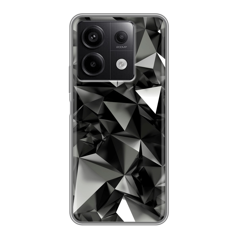 Силиконовый чехол на Xiaomi Redmi Note 13 5G с принтом Черные кристаллы Силиконовый чехол на Xiaomi Redmi Note 13 5G с принтом Черные кристаллы