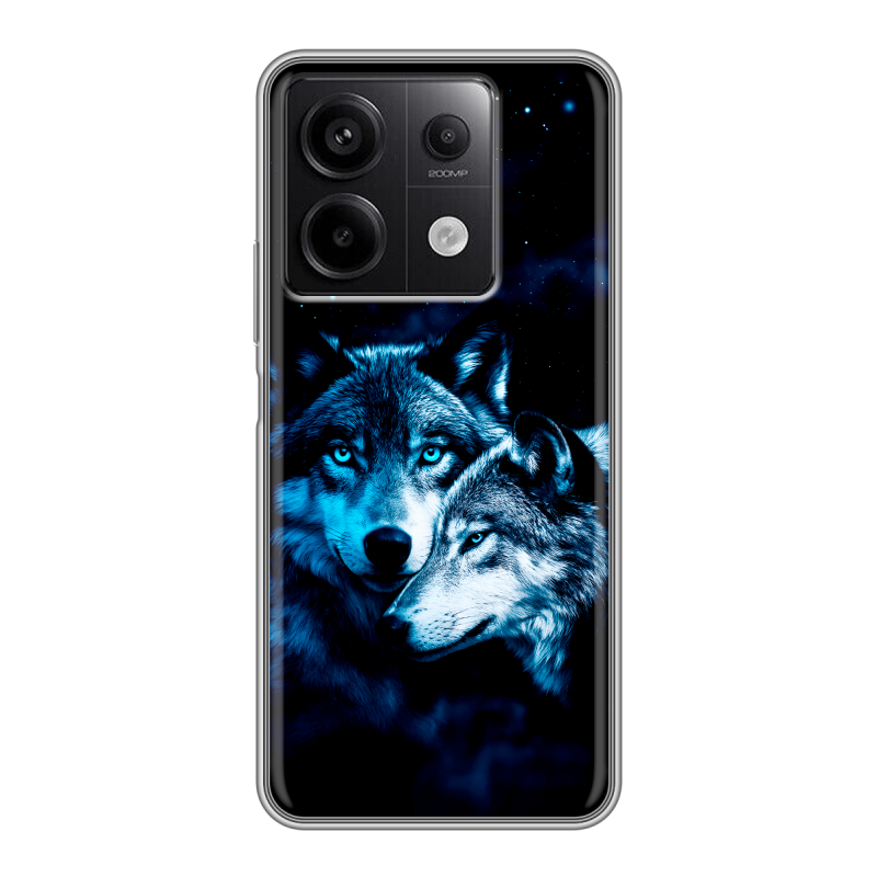Силиконовый чехол на Xiaomi Redmi Note 13 5G с принтом Волки Силиконовый чехол на Xiaomi Redmi Note 13 5G с принтом Волки