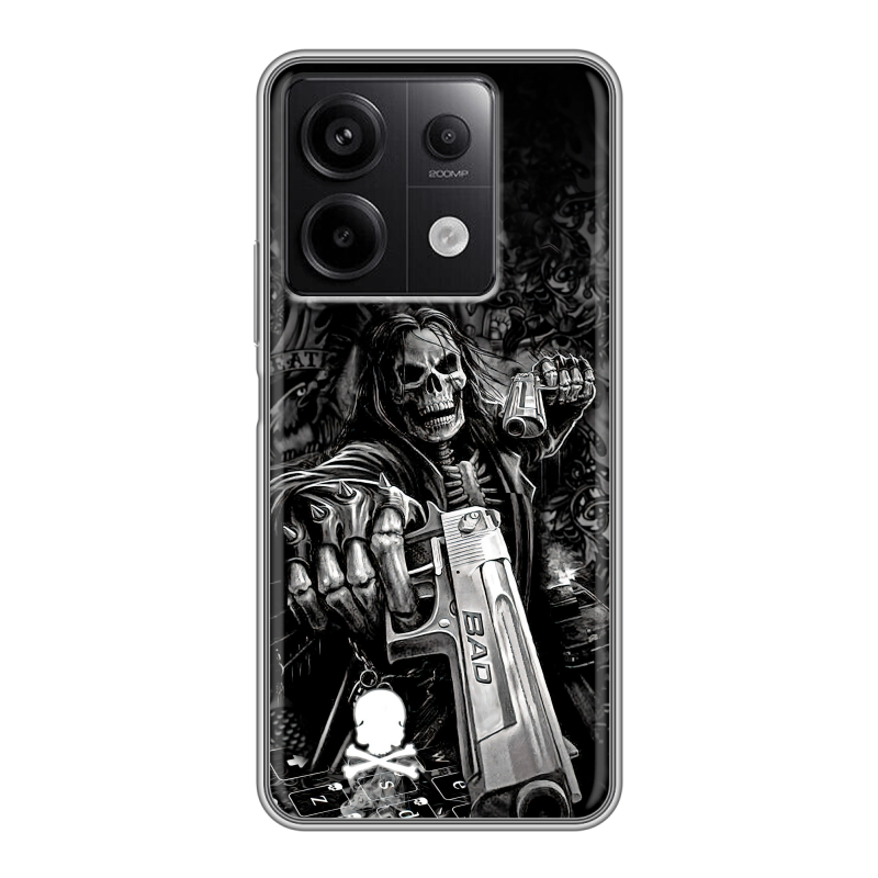 Силиконовый чехол на Xiaomi Redmi Note 13 5G с принтом Скелет Силиконовый чехол на Xiaomi Redmi Note 13 5G с принтом Скелет