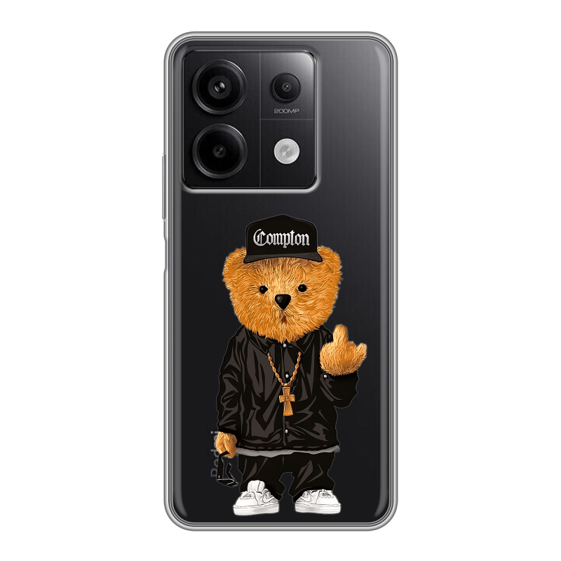 Силиконовый чехол на Xiaomi Redmi Note 13 5G с принтом Мишка Силиконовый чехол на Xiaomi Redmi Note 13 5G с принтом Мишка