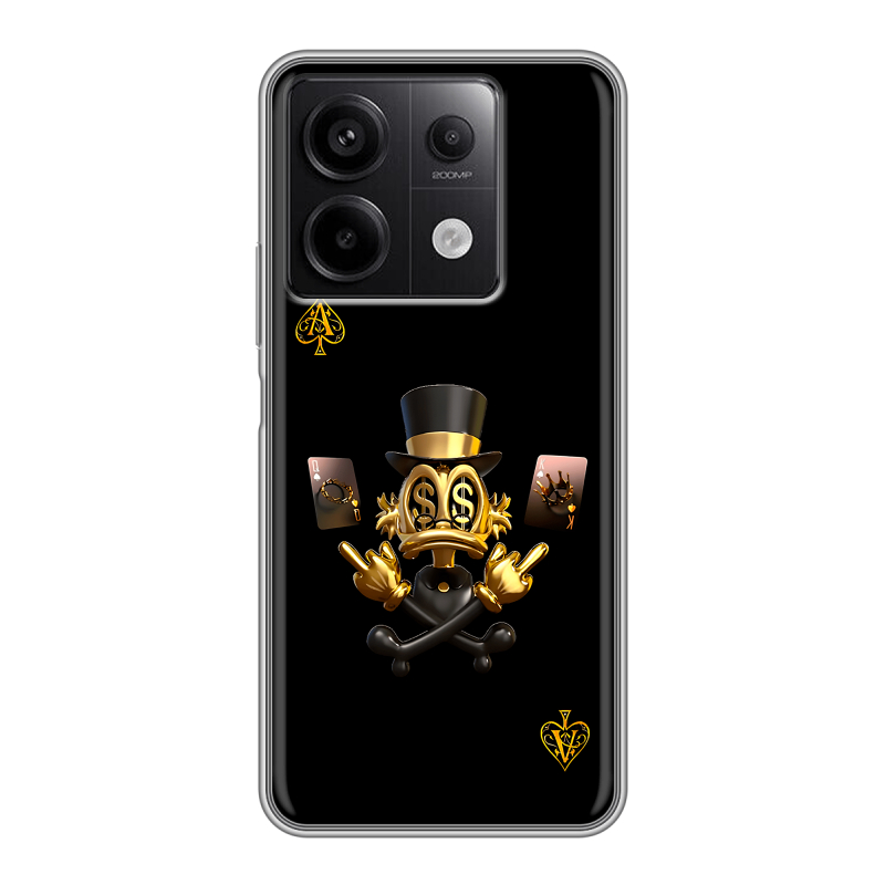 Силиконовый чехол на Xiaomi Redmi Note 13 5G с принтом Золотой скрудж макдак Силиконовый чехол на Xiaomi Redmi Note 13 5G с принтом Золотой скрудж макдак