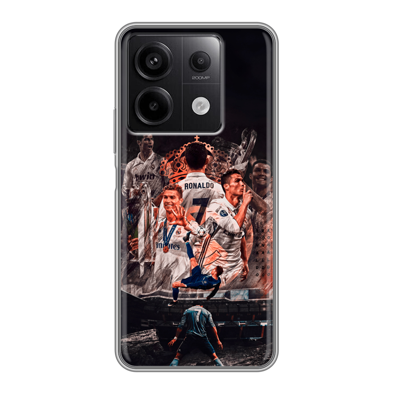 Силиконовый чехол на Xiaomi Redmi Note 13 5G с принтом Реал Роналдо Real Ronaldo Силиконовый чехол на Xiaomi Redmi Note 13 5G с принтом Реал Роналдо Real Ronaldo