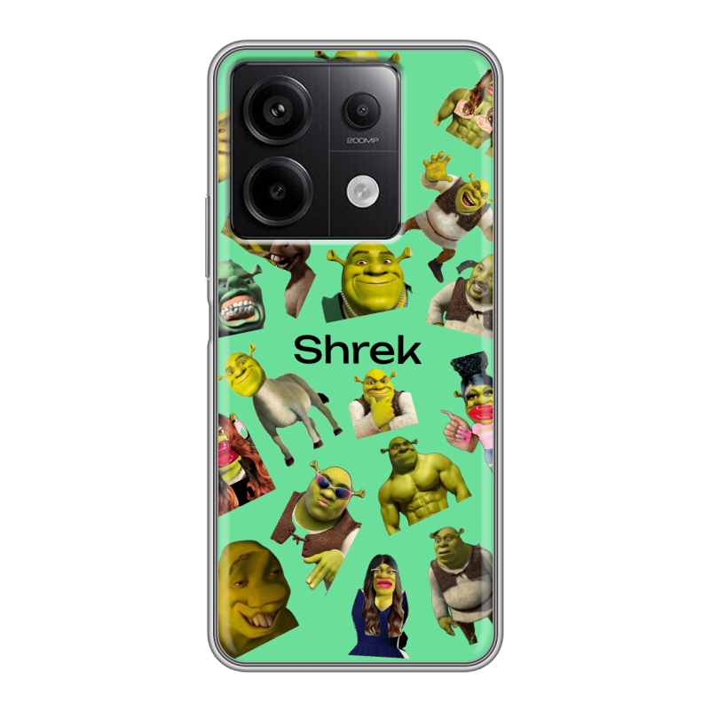 Силиконовый чехол на Xiaomi Redmi Note 13 5G с принтом Шрек Shrek Силиконовый чехол на Xiaomi Redmi Note 13 5G с принтом Шрек Shrek