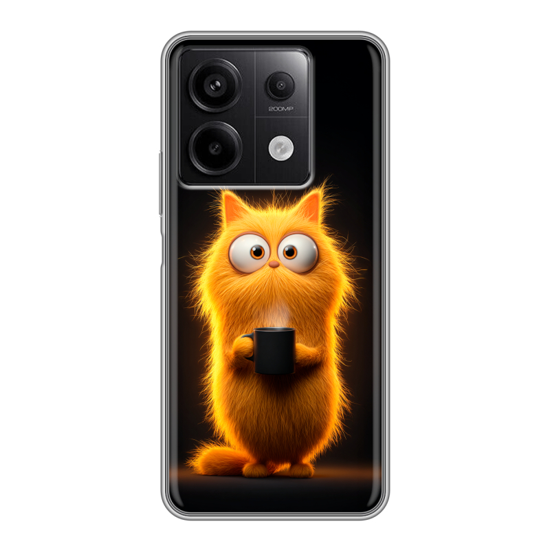 Силиконовый чехол на Xiaomi Redmi Note 13 5G с принтом Смешной кот Силиконовый чехол на Xiaomi Redmi Note 13 5G с принтом Смешной кот