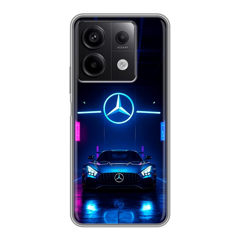 Силиконовый чехол на Xiaomi Redmi Note 13 5G с принтом Mercedes Мерседес Силиконовый чехол на Xiaomi Redmi Note 13 5G с принтом Mercedes Мерседес