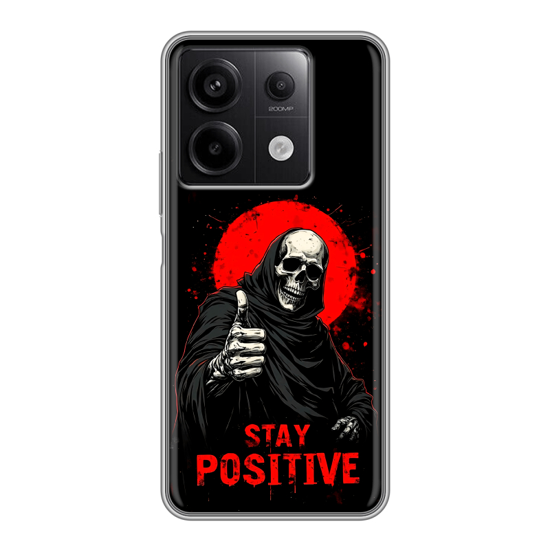 Силиконовый чехол на Xiaomi Redmi Note 13 5G с принтом смешной скелет Силиконовый чехол на Xiaomi Redmi Note 13 5G с принтом смешной скелет
