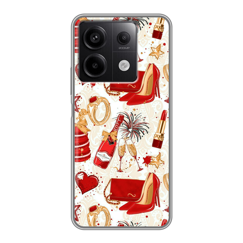 Силиконовый чехол на Xiaomi Redmi Note 13 5G с принтом Новый год Силиконовый чехол на Xiaomi Redmi Note 13 5G с принтом Новый год