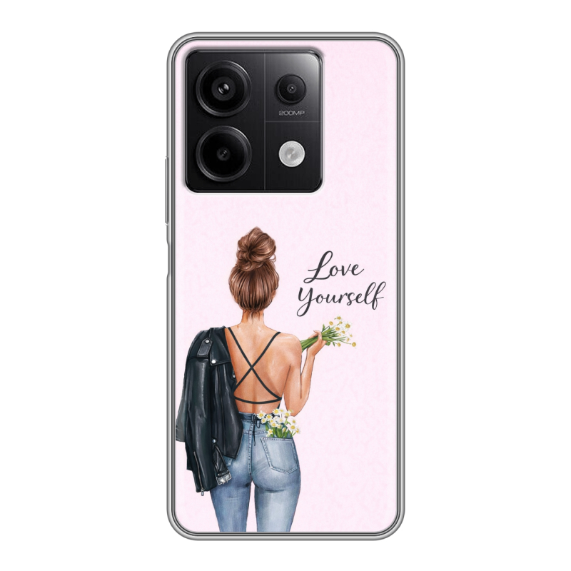 Силиконовый чехол на Xiaomi Redmi Note 13 5G с принтом женский Силиконовый чехол на Xiaomi Redmi Note 13 5G с принтом женский
