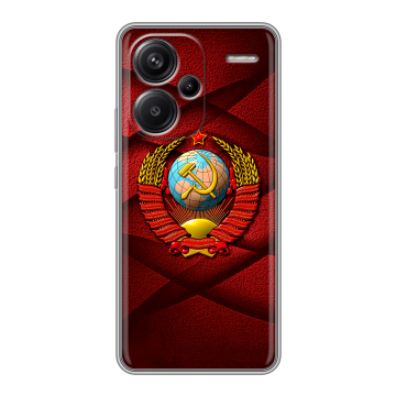 Силиконовый чехол на Xiaomi Redmi Note 13 Pro Plus с принтом Герб СССР