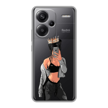 Силиконовый чехол на Xiaomi Redmi Note 13 Pro Plus с принтом Женские принты