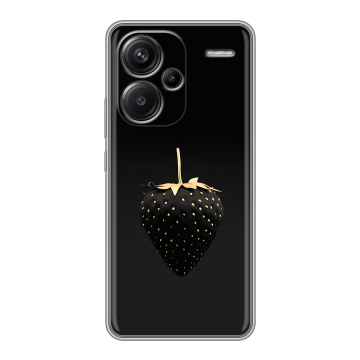 Силиконовый чехол на Xiaomi Redmi Note 13 Pro Plus с принтом Черная клубника
